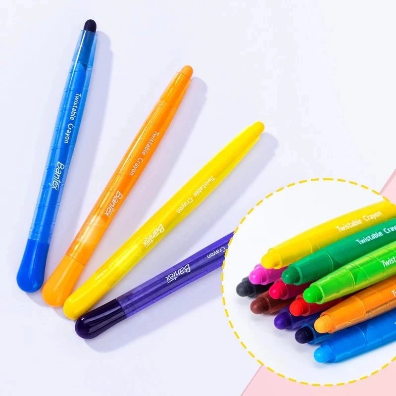 Twistable Crayon Bantex BK3023 24 Colour Krayon Putar